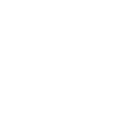 Simple white line drawing of a hand placing folded clothes into a shopping or laundry bag on a light background.