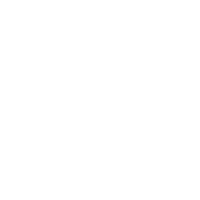 Outline of a shirt and pants with a large sewing needle and thread crossing over them, symbolizing clothing alterations or tailoring services.